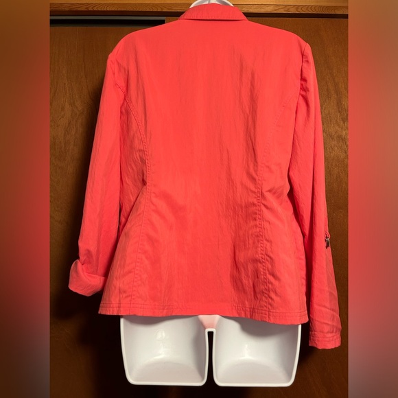 Chico's Women Lightweight Jack Long Sleeve Full Zip Track Jacket Pink Size 2 (L) - Picture 2 of 8